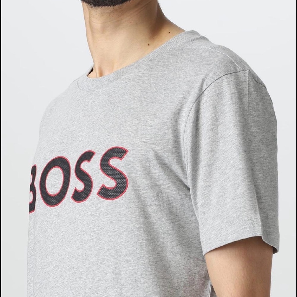 BOSS Light Gray Short Sleeve Tee